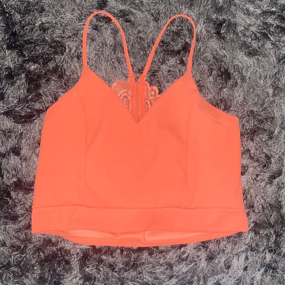 🧡 Lace Racerback Tank